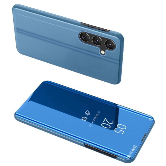 OEM - Mobilfodral för Samsung Galaxy S26 Plus Konstläder med ställ - Blå