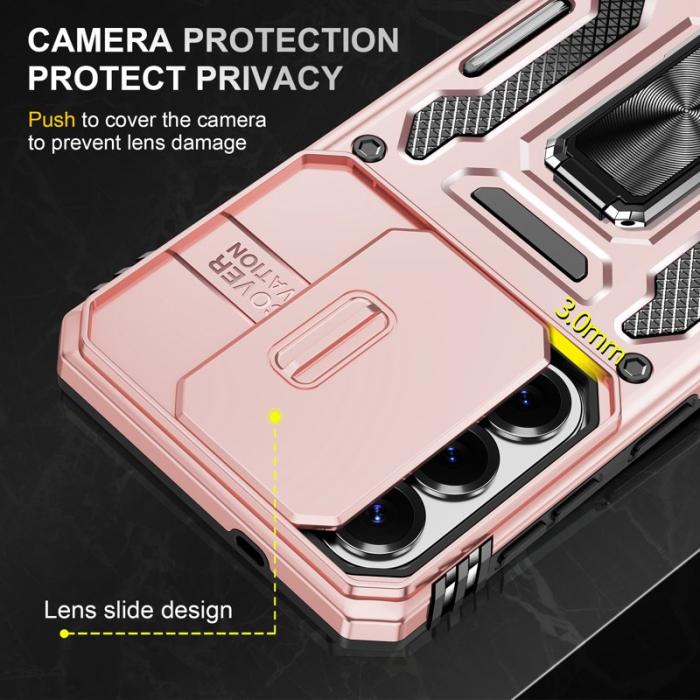 OEM - Mobilskal för Samsung Galaxy S26 Kickstand PC + TPU - Roséguld
