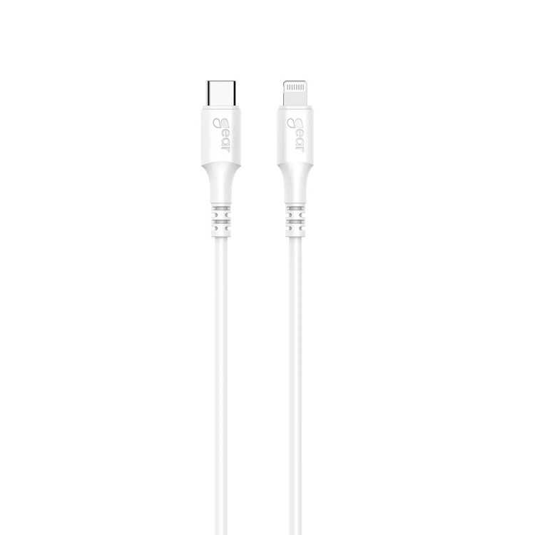 GEAR LaddUSB-C till Lightning kabel 1m Vit MFI C94 | 3541 | AlltMobil