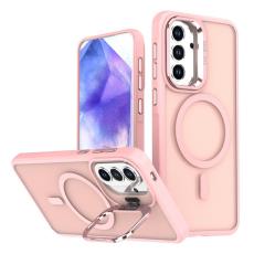 OEM - Mobilskal f&ouml;r Samsung Galaxy S26 Magnetiskt F&auml;llbart St&auml;ll - Rosa
