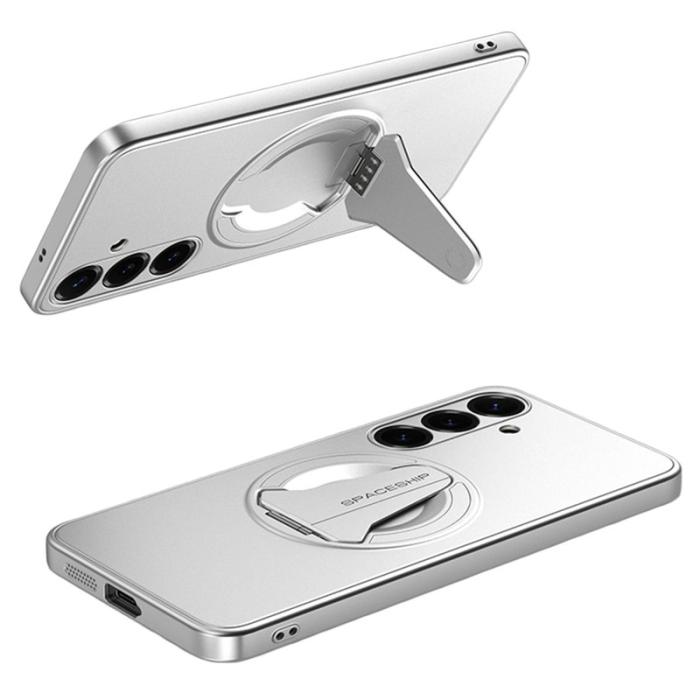 OEM - Mobilskal för Samsung Galaxy S26 Magnetiskt Fällbart Ställ PC + TPU - Vit