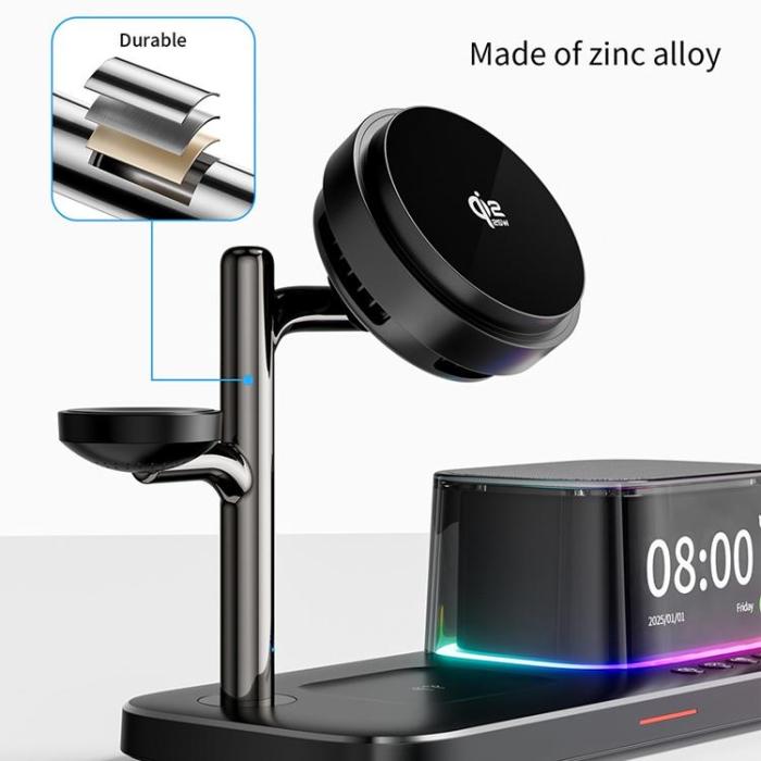 A-One Brand - Qi2.2 Magnetisk Trådlös Laddare 25W iPhone/Apple Watch/AirPods C09PRO - Svart