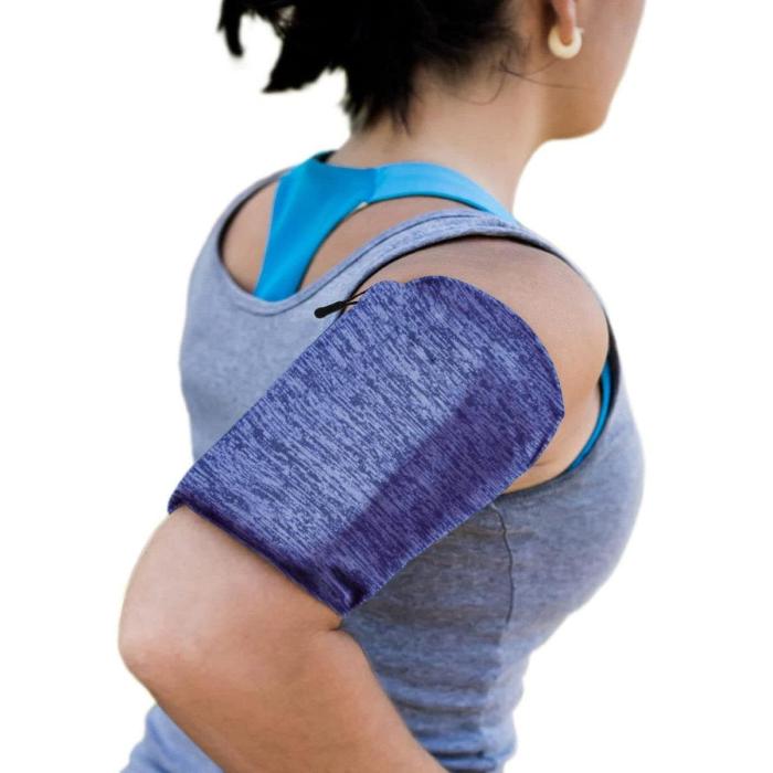 OEM - Elastic Fabric Armband XL Running Fitness - Marinblå