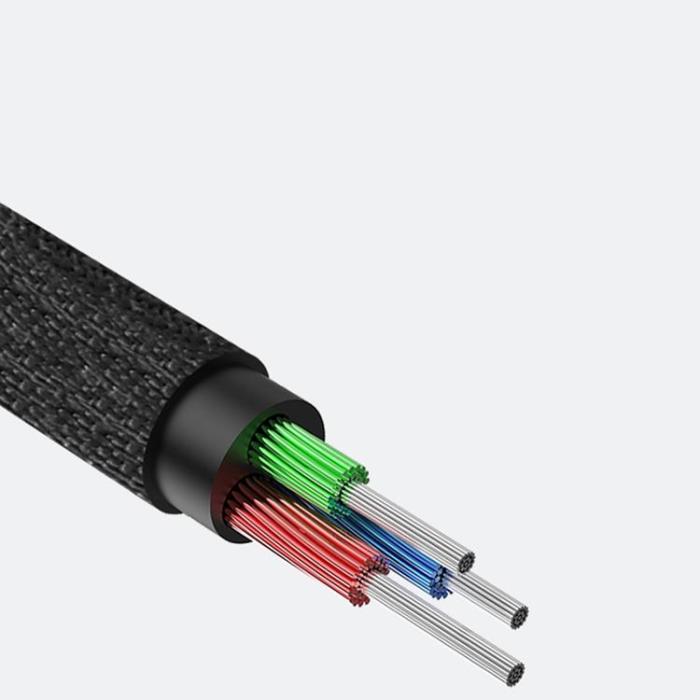 UTGATT1 - Baseus Yiven M30 stereo AUX Kabel - Silver/Svart