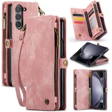 Caseme - CASEME 008 Konstl&auml;der Pl&aring;nboksfodral till Samsung Galaxy Z Fold6 5G - Rosa
