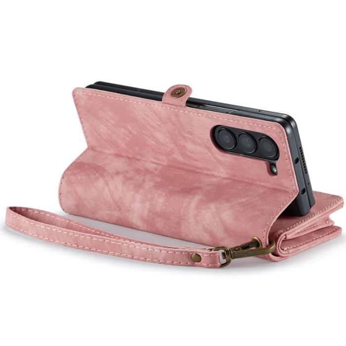 Caseme - CASEME 008 Konstläder Plånboksfodral till Samsung Galaxy Z Fold5 5G - Rosa