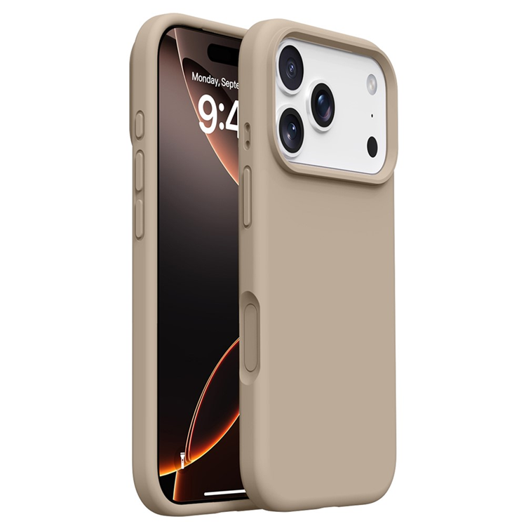 iPhone 17 Pro Mobilskal Silikon Microfiber Lining - Coffee | 2353 | AlltMobil