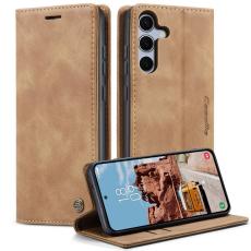 Caseme - CASEME 013 Pl&aring;nboksfodral f&ouml;r Samsung Galaxy S25 FE - Brun