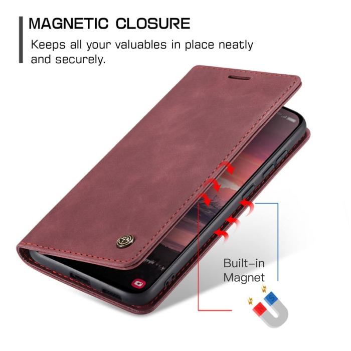 Caseme - CASEME 013 Plånboksfodral för Samsung Galaxy S25 Edge - Röd