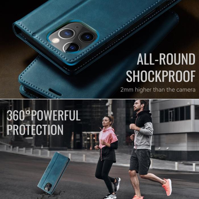 Caseme - CASEME 033 Mobilskal till iPhone 11 Pro Max RFID Blocker Läder Grön