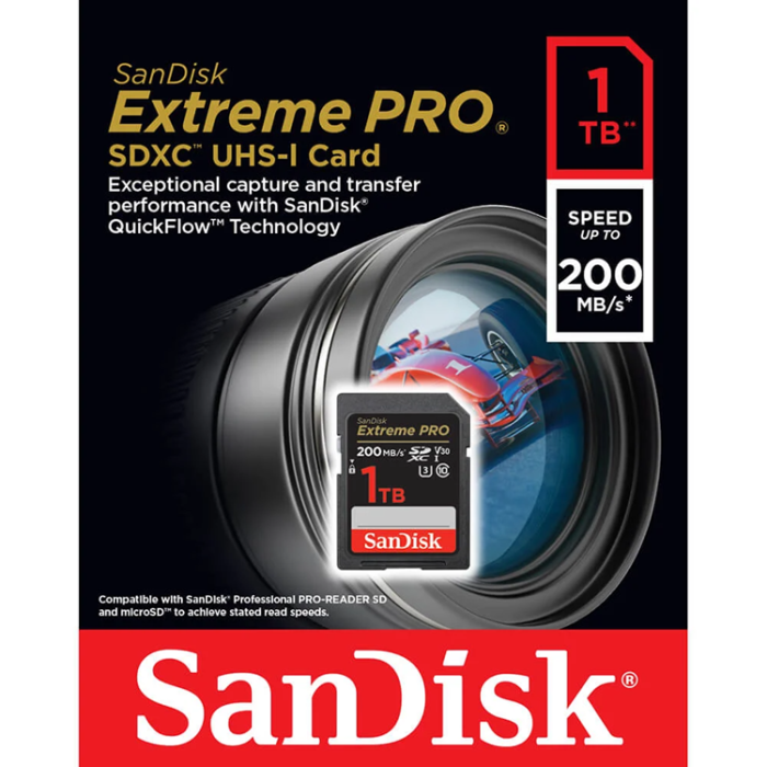 Sandisk - SANDISK SDXC Extreme Pro 1TB 200MB/s UHS-I C10 V30 U3