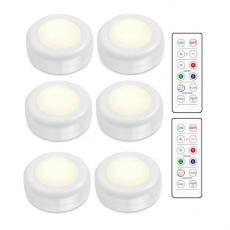 A-One Brand - 6st LED-Spotlights med 2 Fjärrkontroll - Vit