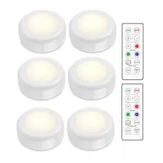 A-One Brand - 6st LED-Spotlights med 2 Fjärrkontroll - Vit