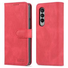 AZNS - AZNS Samsung Galaxy Z Fold3 Pl&aring;nboksfodral Konstl&auml;der - R&ouml;d