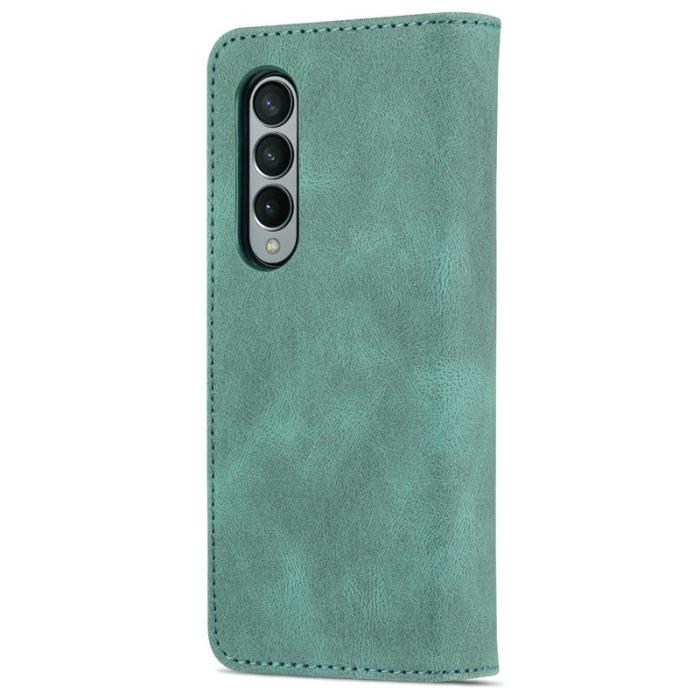 AZNS - AZNS Samsung Galaxy Z Fold3 Plånboksfodral Konstläder - Grön