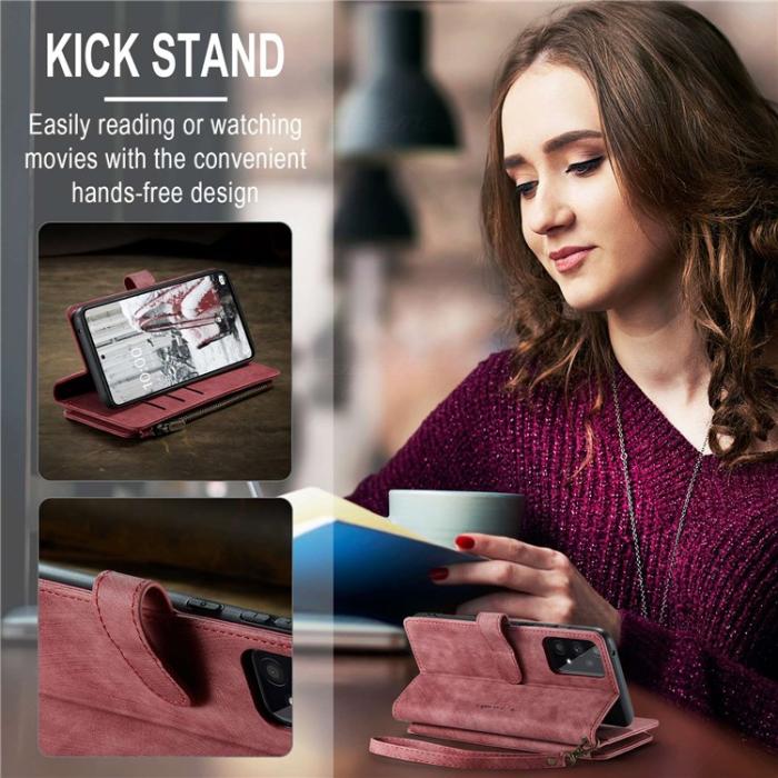 Caseme - CASEME Galaxy A53 5G Plånboksfodral C30 Zipper - Röd