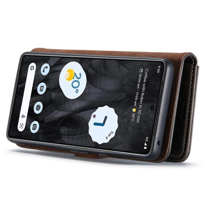 DG.MING - DG.MING Google Pixel 8 Pro Plånboksfodral Äkta Läder - Grå