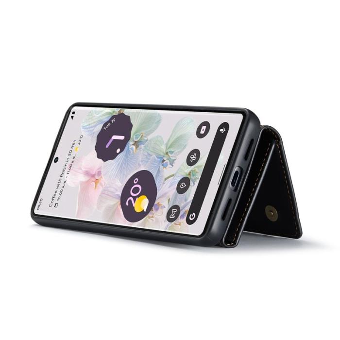 DG.MING - DG.MING Konstläder Plånboksfodral för Google Pixel 7 Pro 5G - Svart