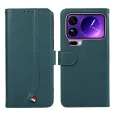 A-One Brand - Xiaomi 17 Pro Konstl&auml;der Pl&aring;nboksfodral RFID-Skydd - Gr&ouml;n
