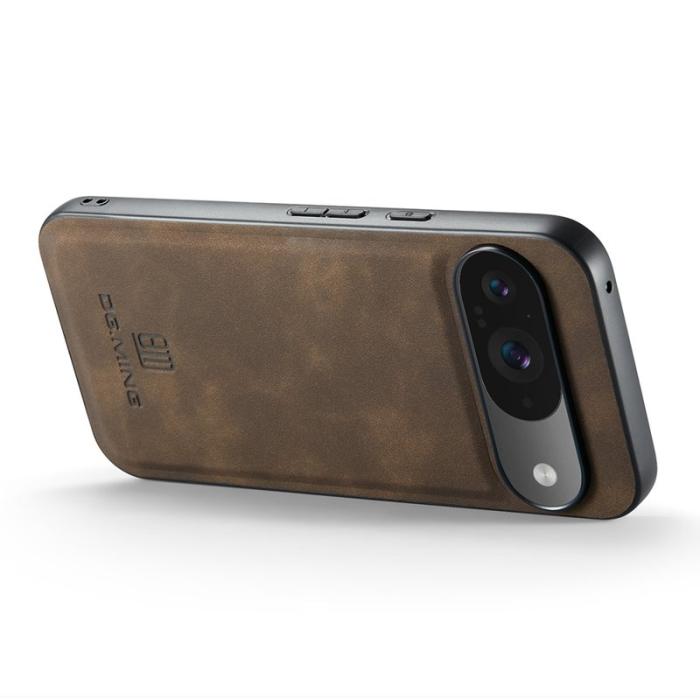 DG.MING - DG.MING Mobilskal till Google Pixel 10 Pro PU Läder Hybrid - Brun