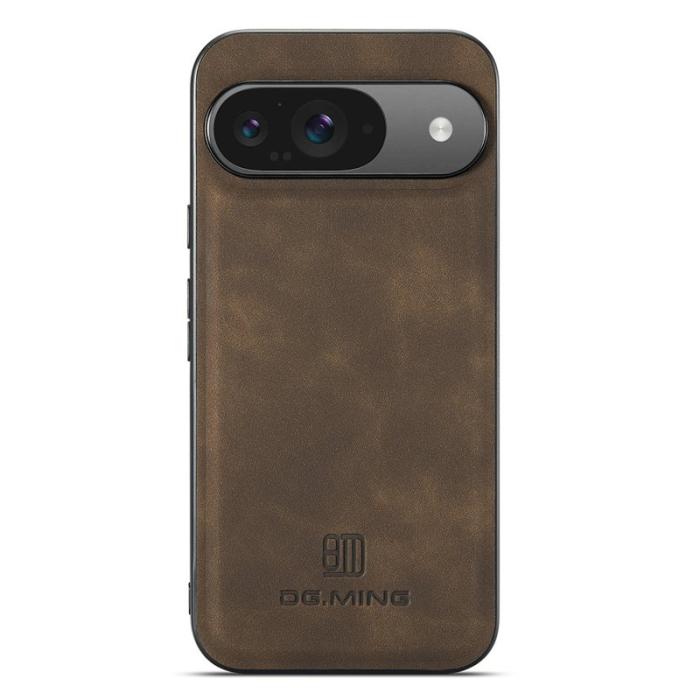 DG.MING - DG.MING Mobilskal till Google Pixel 10 Pro PU Läder Hybrid - Brun