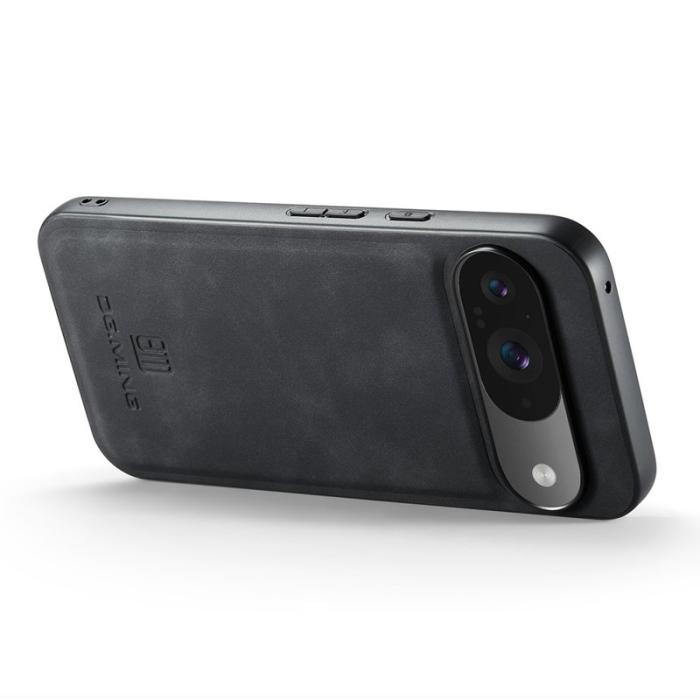 DG.MING - DG.MING Mobilskal till Google Pixel 10 Pro PU Läder Hybrid Svart