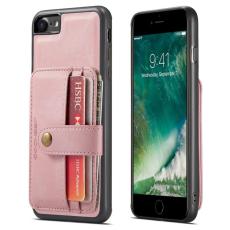 JEEHOOD - JEEHOOD iPhone 7/8/SE (2020/2022) Konstl&auml;der Pl&aring;nboksfodral Shockproof Rosa