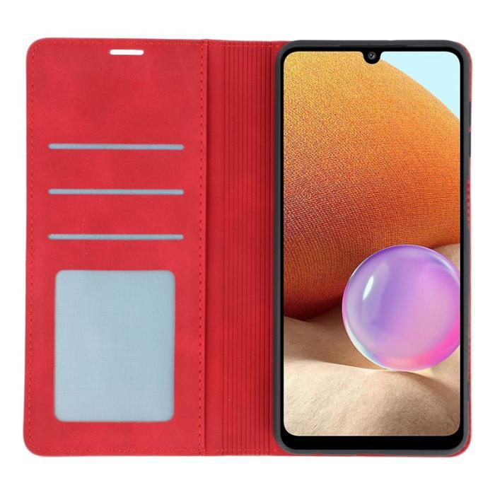 FORWENW - FORWENW Fantasy Series Konstläder Plånboksfodral för Samsung Galaxy A32 5G - Röd
