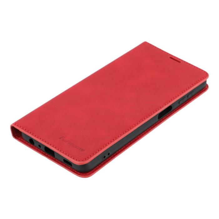 FORWENW - FORWENW Fantasy Series Konstläder Plånboksfodral för Samsung Galaxy A32 5G - Röd