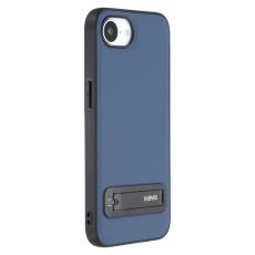X-Level - X-LEVEL iPhone 16e Fodral Konstl&auml;der belagt TPU med St&auml;ll - Bl&aring;