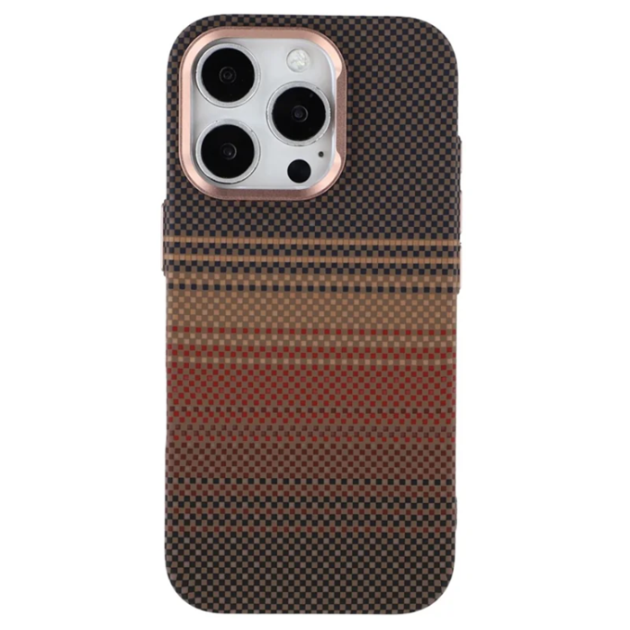 A-One Brand - iPhone 16 Pro Mobilskal Magsafe Kevlar Aramid Fiber - Guld