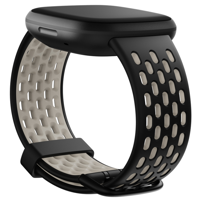 Fitbit - Fitbit Versa 3/4,Sense/2 Sport Band Black/L.White S