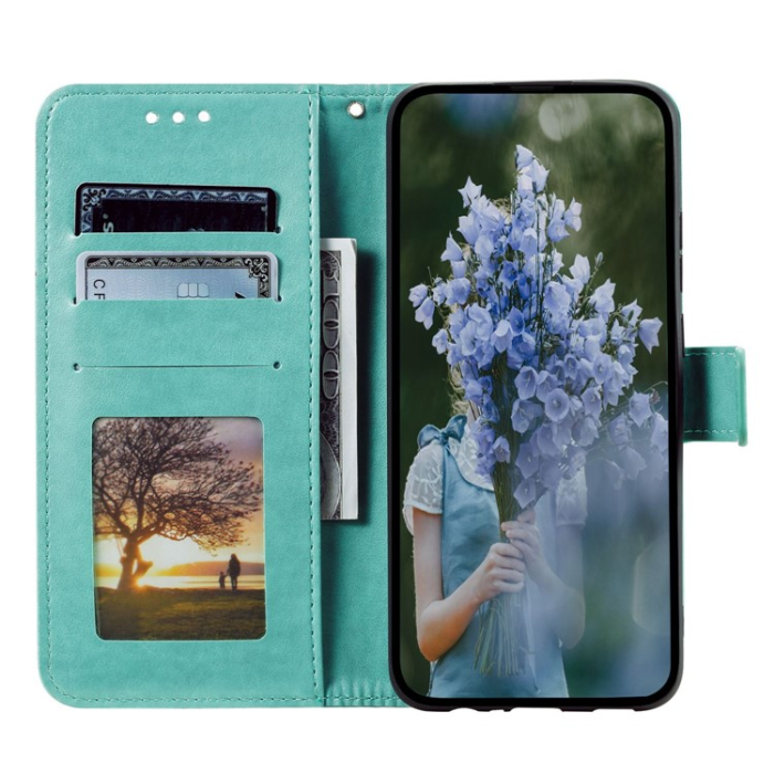 A-One Brand - Sony Xperia 10 V Plånboksfodral Imprinted Mandala Flower - Grön