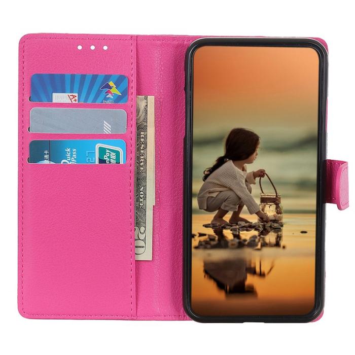 OEM - Litchi Samsung Galaxy S26 Ultra Fodral PU Läder - Rosa