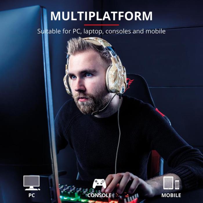 UTGATT5 - TRUST GXT 322D Gaming Headset - Desert