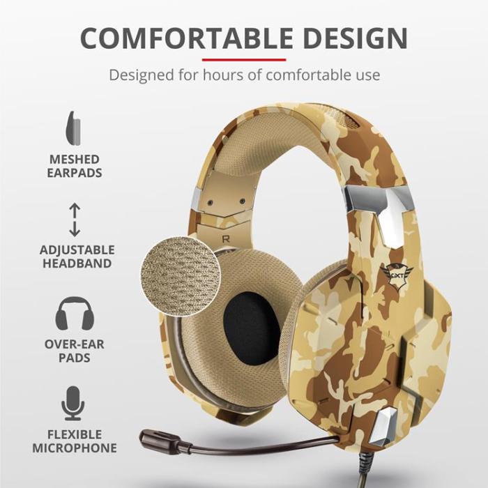 UTGATT5 - TRUST GXT 322D Gaming Headset - Desert