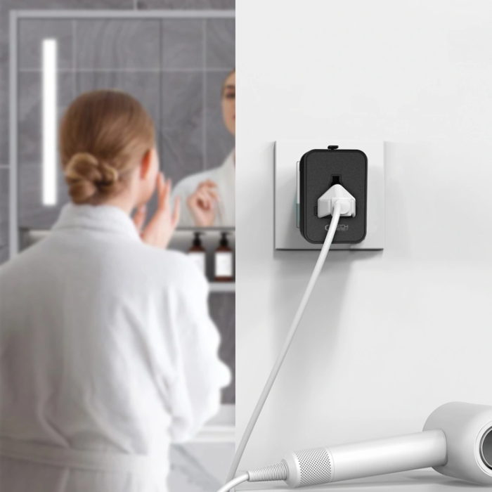 Tech-Protect - Tech-Protect Reseadapter EU/UK/US/AU TA300 - Svart