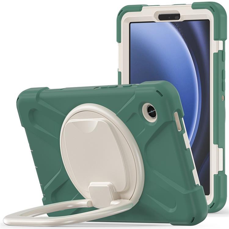 Galaxy Tab A9 Skal Kickstand Handle Grip - Emerald Grön | 2353 | AlltMobil