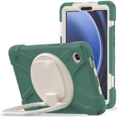A-One Brand - Galaxy Tab A9 Skal Kickstand Handle Grip - Emerald Grön
