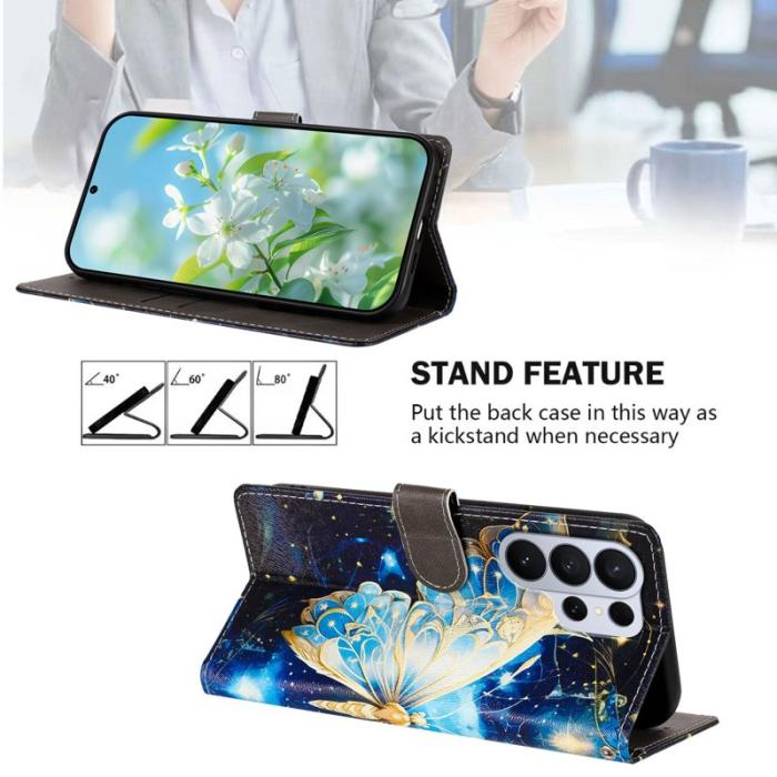 OEM - Samsung Galaxy S26 Ultra Fodral Konstläder Mönster - Stor Fjäril
