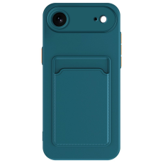 A-One Brand - iPhone 17 Air Mobilskal Korthållare TPU - Svartgrön