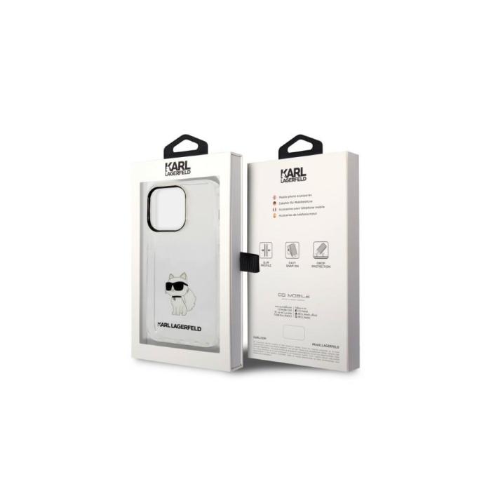KARL LAGERFELD - Karl Lagerfeld Ikonik Choupette Transparent Fodral till iPhone 14 Pro Max