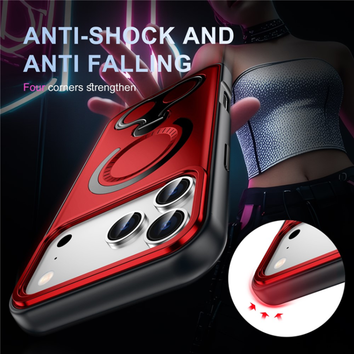 A-One Brand - iPhone 17 Pro Max Mobilskal MagSafe Dual Hole Kickstand - Lila