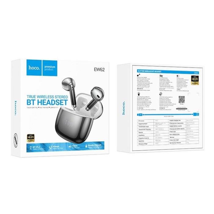 Hoco - HOCO TWS Bluetooth Trådlösa Hörlurar EW62 - Svart