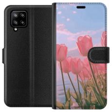 iSecrets - Plånboksfodral till Samsung Galaxy A42 5G med Rosa Tulpaner
