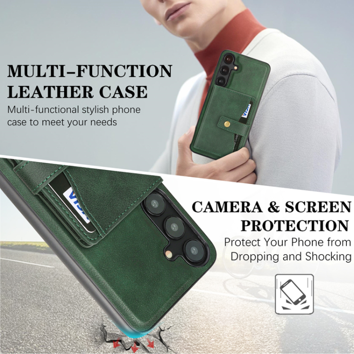 A-One Brand - Galaxy S25 Plus Mobilskal MagSafe Detachable Korthållare Kickstand