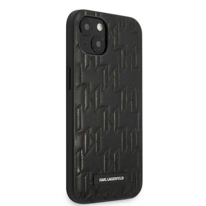 KARL LAGERFELD - Karl Lagerfeld iPhone 13 mini Skal Monogram Plaque - Svart