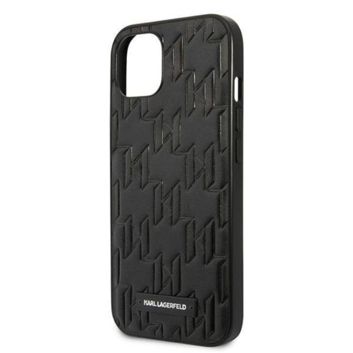 KARL LAGERFELD - Karl Lagerfeld iPhone 13 mini Skal Monogram Plaque - Svart