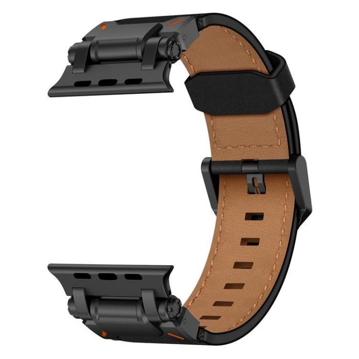 Boom of Sweden - Apple Watch Ultra (49mm) Armband Svart Äkta Läder - Svart