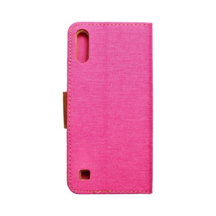 OEM - Galaxy A10 Plånboksfodral Canvas Nylon - Rosa